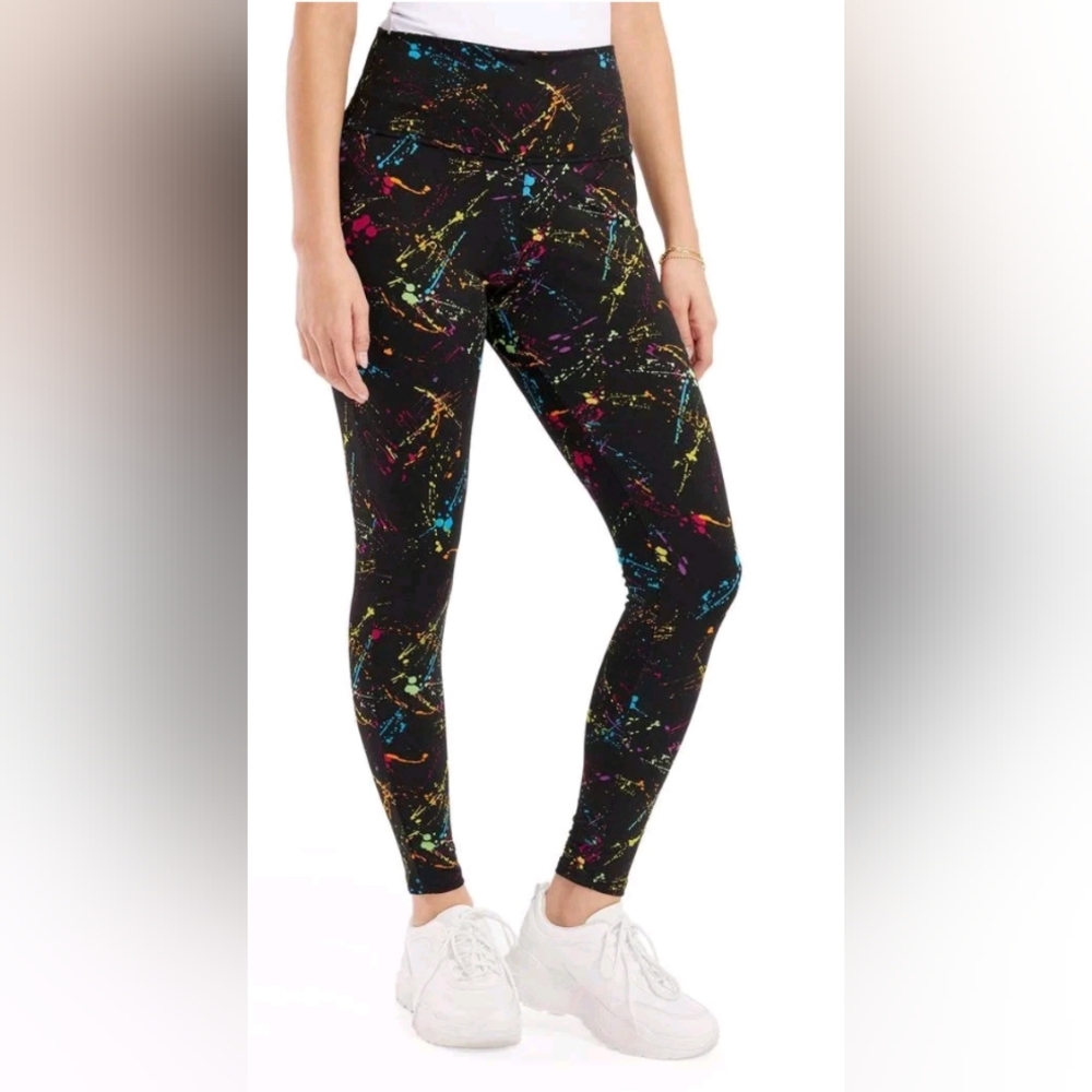 TIPSY ELVES 80'S SPLATTER PAINT High Waist LEGGINGS - Women's Size Small - NEW